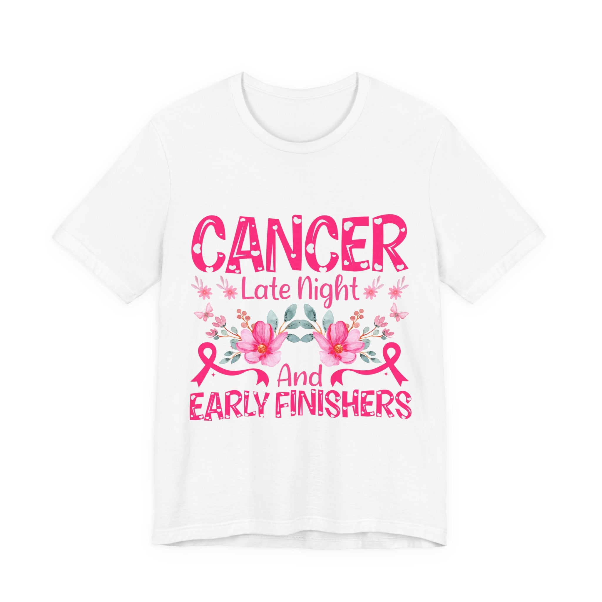 Cancer Zodiac Tee — “Cancer: Late Night and Early Finishers” Floral Astrology Shirt