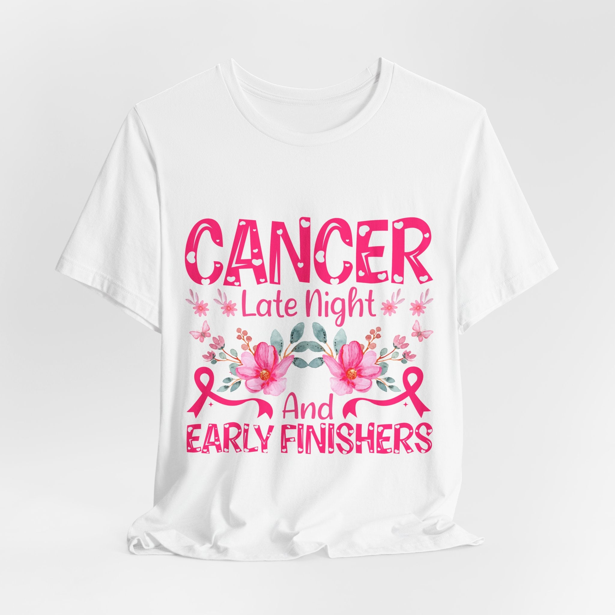 Cancer Zodiac Tee — “Cancer: Late Night and Early Finishers” Floral Astrology Shirt