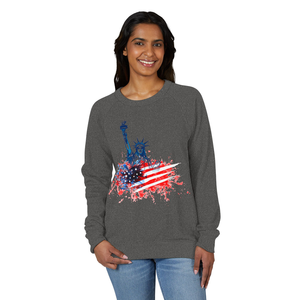 Statue of Liberty American Flag Crewneck Sweatshirt